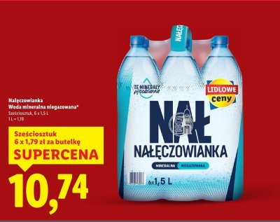 Woda mineralna niegazowana 6x1,5 l promocja w Lidl