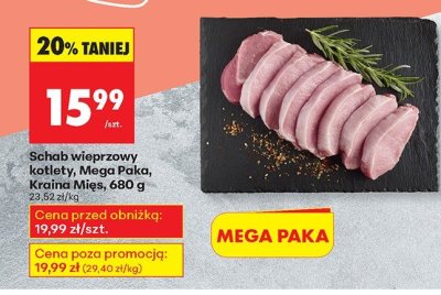 Schab wieprzowy kotlety Mega Paka  promocja w Biedronka