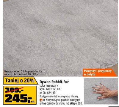 Dywan Rabbit-Fur promocja w OBI