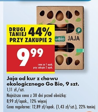 Jaja z chowu ekologicznego Gobio promocja