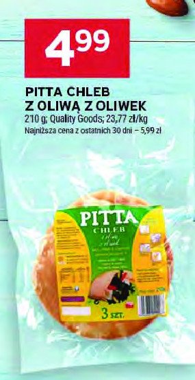 Pitta z oliwą z oliwek Quality goods promocja