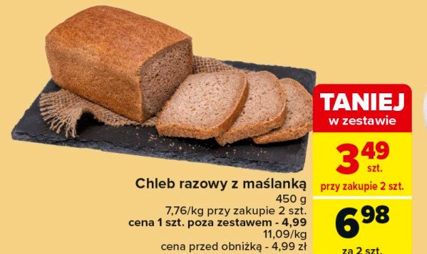 Chleb razowy na maślance promocja