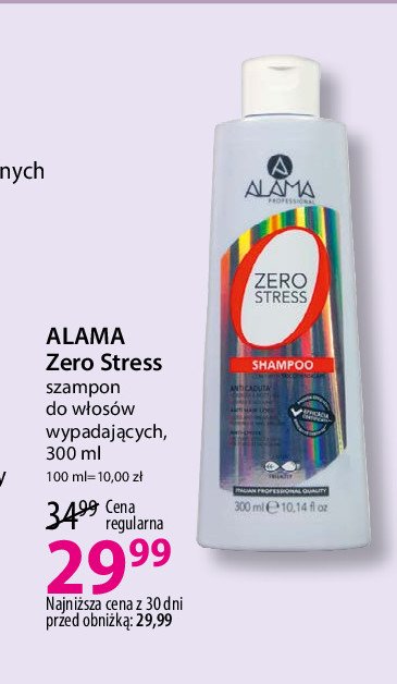 Szampon do włosów Alama zero stress promocja