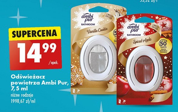 Odświeżacz powietrza vanilla cookie Ambi pur bathroom promocja