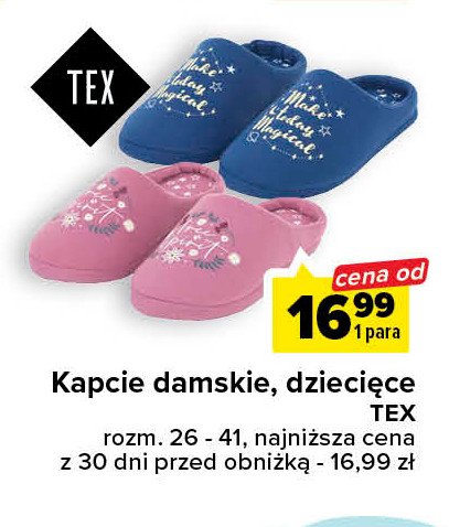 Kapcie dzieci臋ce rozm: 25-34 Tex promocja