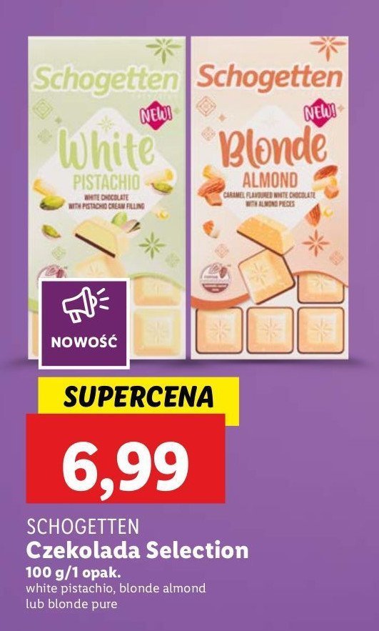 Czekolada blonde almond Schogetten promocja