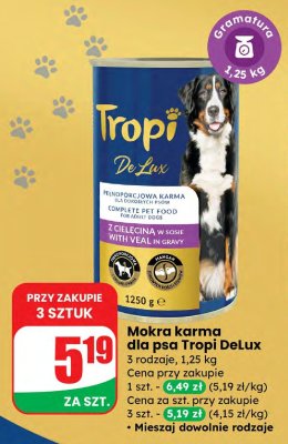 Mokra karma dla psa Delux 3 rodzaje promocja w Dino