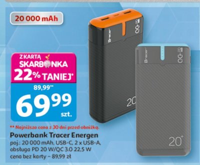 Powerbank Tracer Energen promocja w Auchan