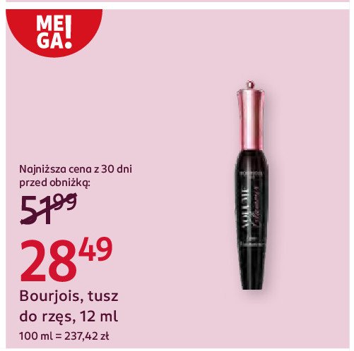 Tusz do rzęs black Bourjois volume glamour mascara ultra-volumateur promocja w Rossmann