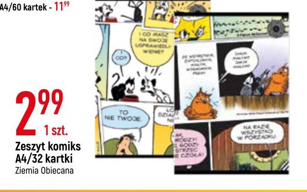 Zeszyt komiks a4/32 k Ziemia obiecana promocja