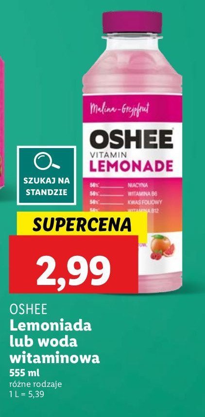 Napój truskawkowy Oshee vitamin lemonade promocja