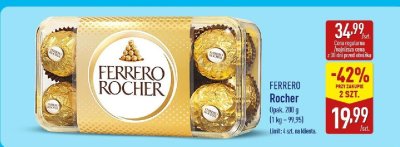 Czekoladki FERRERO Rocher promocja w Aldi