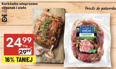 Karkówka wieprzowa czosnek i zioła promocja w Delikatesy Centrum