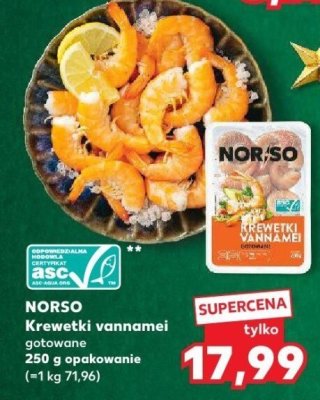 Krewetki vannamei gotowane  250 g  promocja w Kaufland