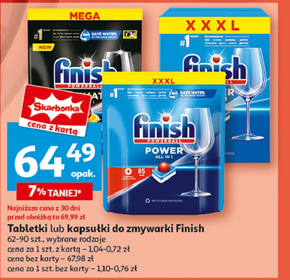 Tabletki do zmywarek Finish all in 1 max promocja