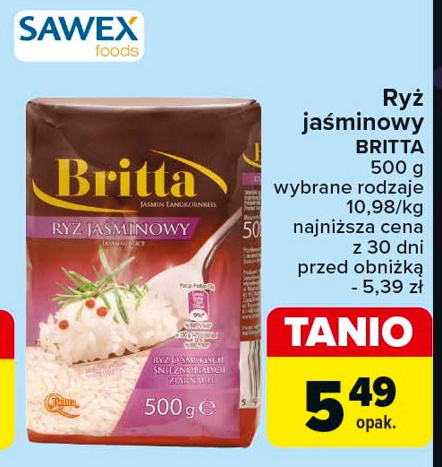 Ryż jasminowy BRITTA promocja