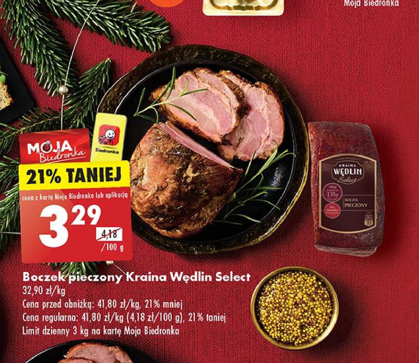 Boczek pieczony Kraina wędlin select promocja w Biedronka