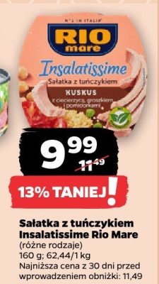 Sałatka z tuńczykiem Insalatissime Rio Mare promocja w Netto
