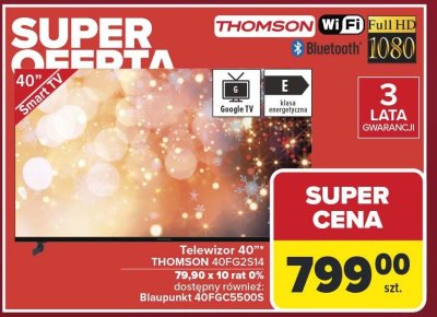 Telewizor 40" 40fg2s14 Thomson promocja w Carrefour