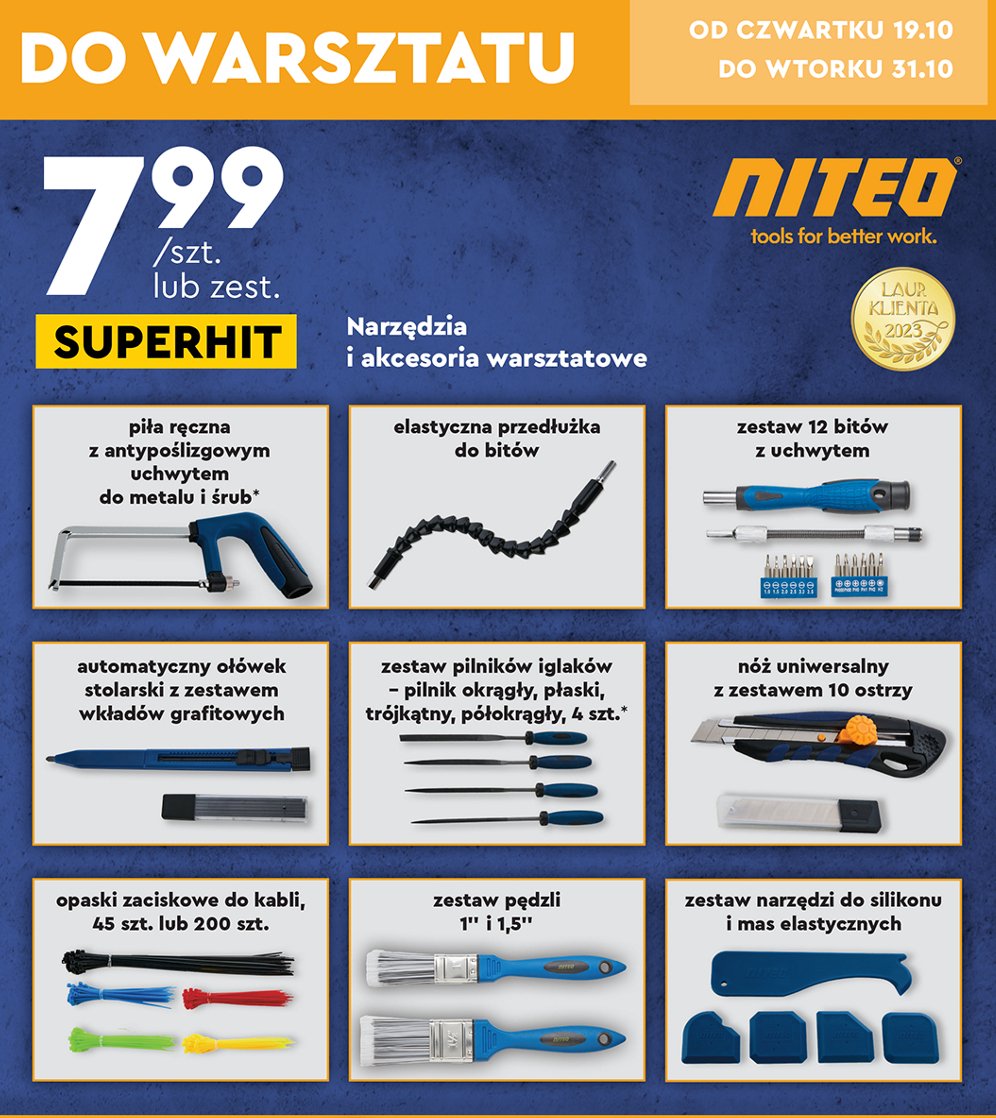 Zestaw narzędzi do silikonu i mas elastycznych Niteo tools promocja