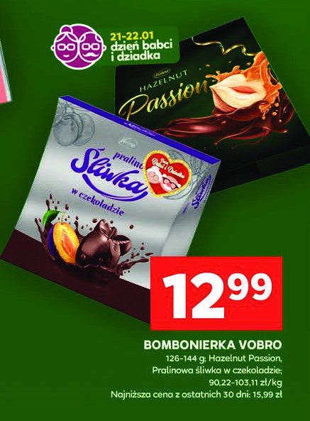 Pralinkowa śliwka w czekoladzie Vobro promocja w Stokrotka