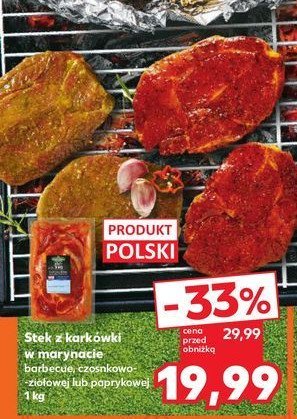 Stek w marynacie czosnkowo-ziołowej Stoisko mięsne promocja