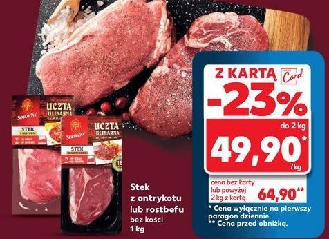 Stek z rostbefu wo艂owego Soko艂贸w uczta qulinarna promocja