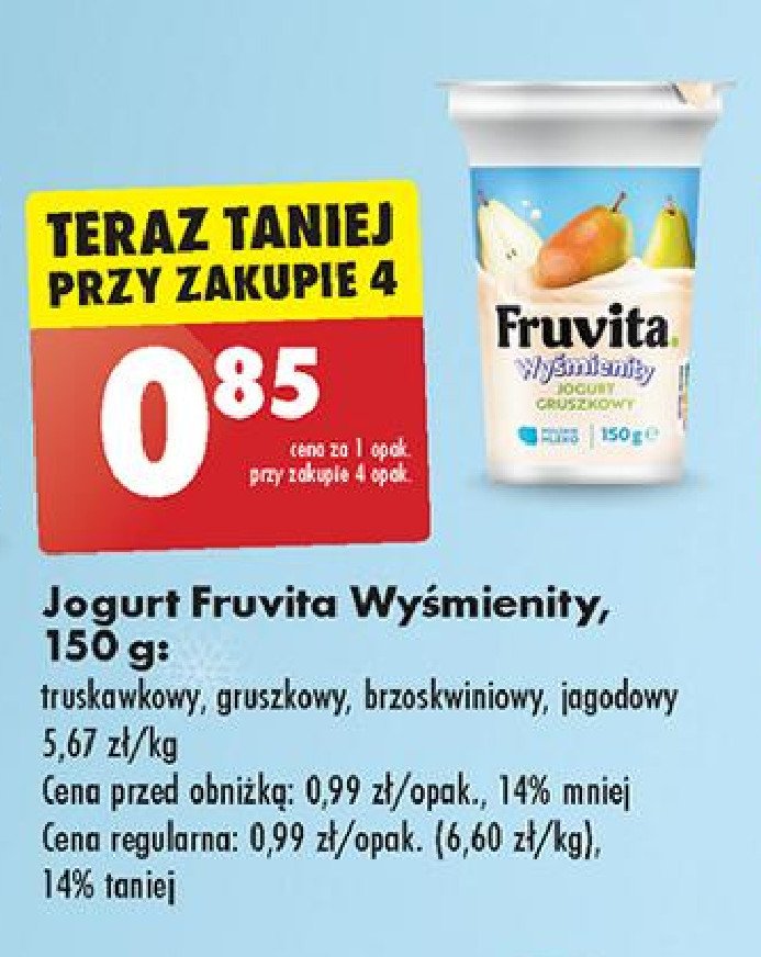 Jogurt jagoda Fruvita wyśmienity promocja