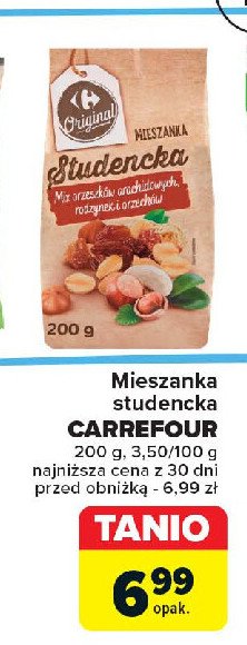 Mieszanka studencka Carrefour original promocja w Carrefour Market