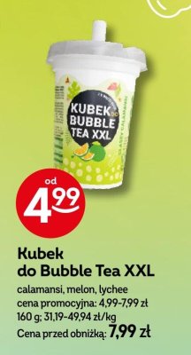 Kubek do Bubble Tea XXL calamansi, melon, lychee promocja w Żabka