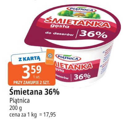 Śmietana 36% promocja w Leclerc