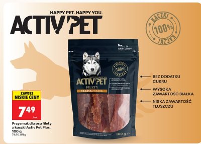 Przysmak dla psa Filety z kaczki Activ Pet Plus promocja w Biedronka