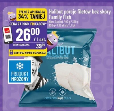 Halibut porcje filetów bez skóry Family Fish Nord Capital promocja w POLOmarket