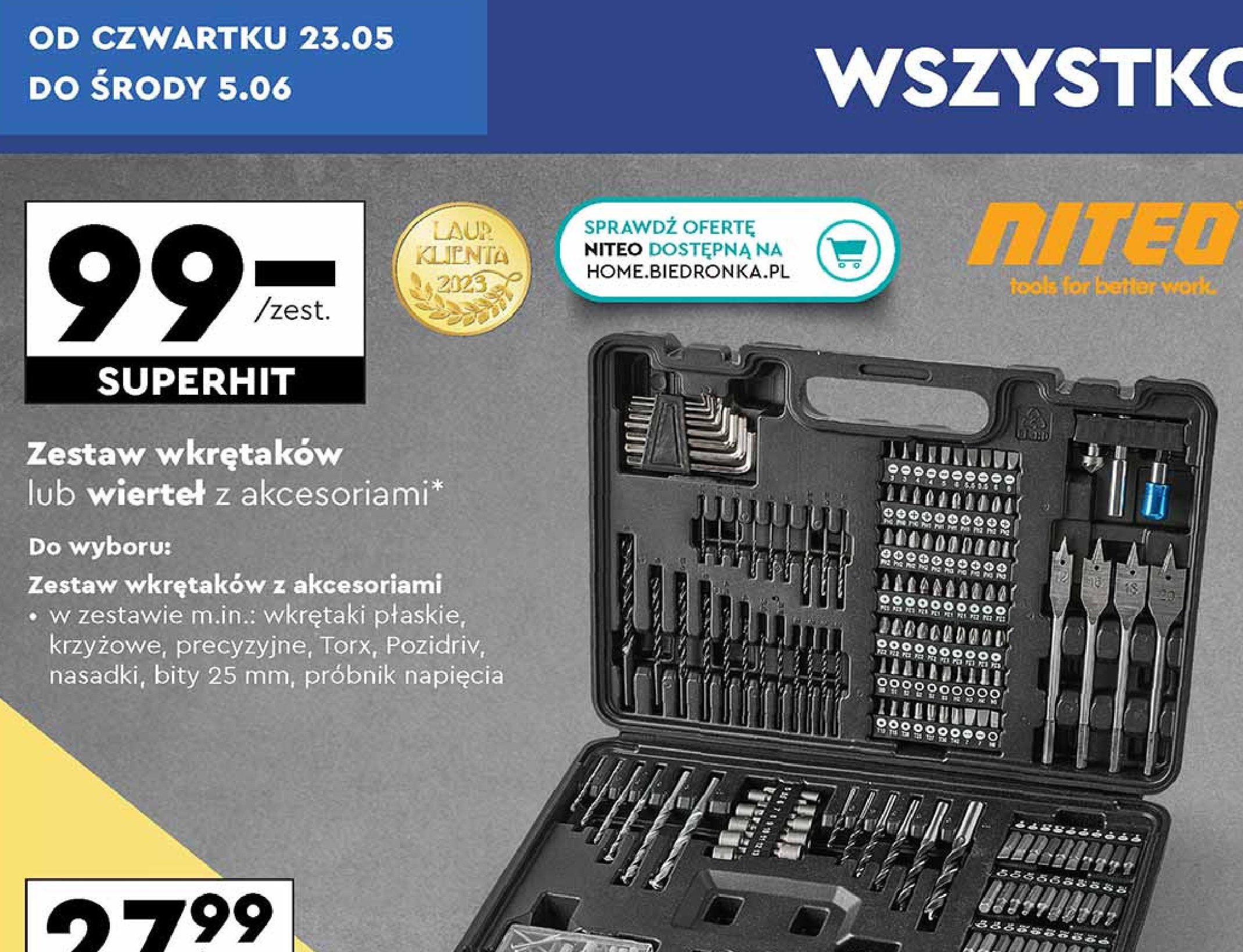 Zestaw wkrętaków NITEO promocja