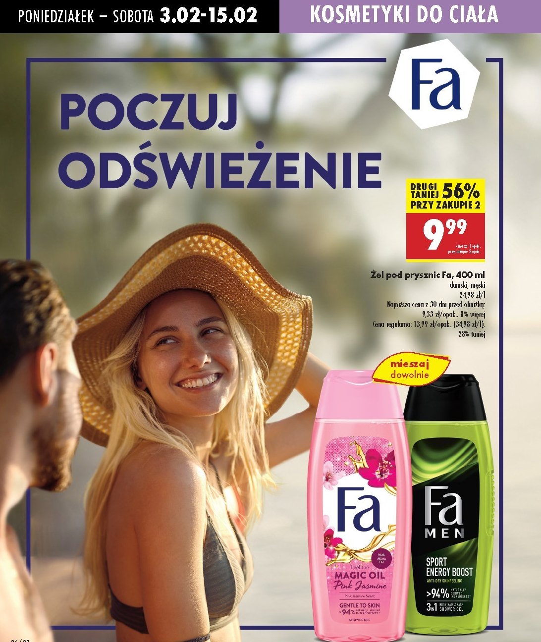 Żel pod prysznic Fa men sport energy boost promocja