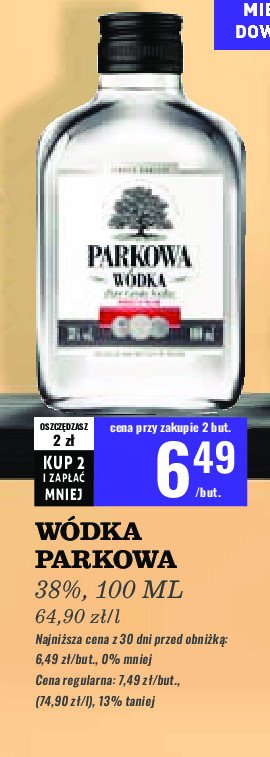 Wódka PARKOWA promocja