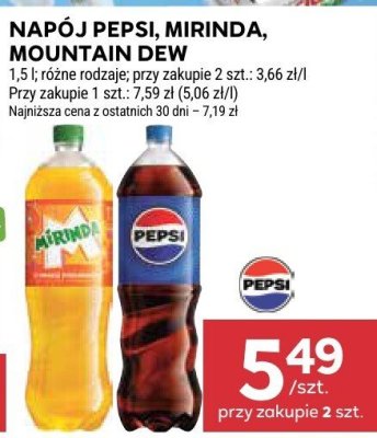 Napój Pepsi, Mirinda, Mountain Dew promocja w Stokrotka