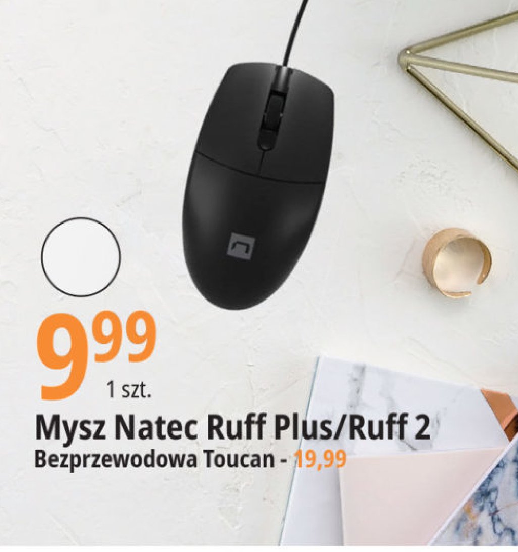 Mysz bezprzewodowa toucan czarna Natec promocja