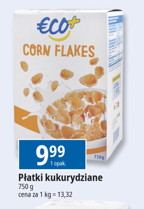 Płatki corn flakes Eco+ promocja w Leclerc