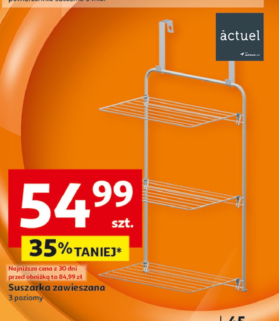 Suszarka zawieszana 3-poziomowa Actuel promocja w Auchan