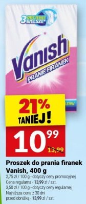 Proszek do prania firanek Vanish, 450 g promocja w Twój Market