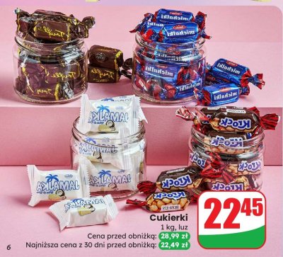 Cukierki 1 kg, luz promocja w Dino