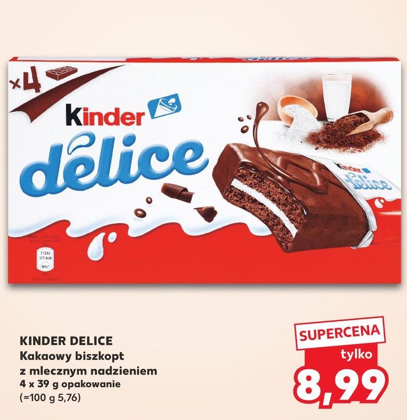 Baton kakaowy Kinder delice promocja w Kaufland