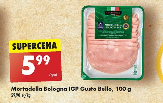 Mortadella bologna icp Gustobello promocja w Biedronka