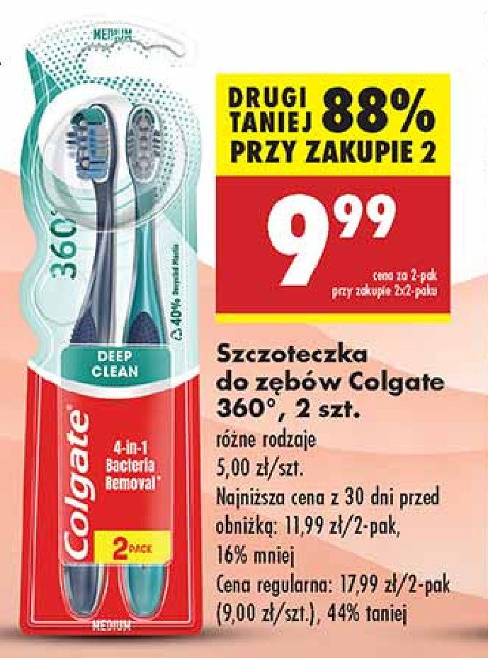 Szczoteczka do zębów medium Colgate classic deep clean promocja