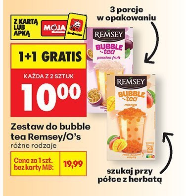 Zestaw do bubble tea Remsey/O's różne warianty promocja w Biedronka