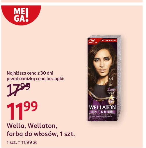 Krem koloryzujący 4/0 Wellaton promocja w Rossmann