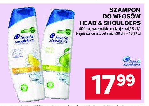 Szampon do włosów apple fresh Head&shoulders promocja