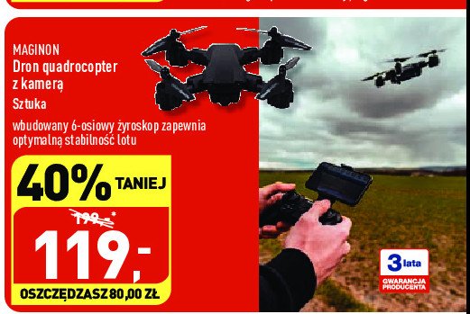 Dron quadrocopter promocja