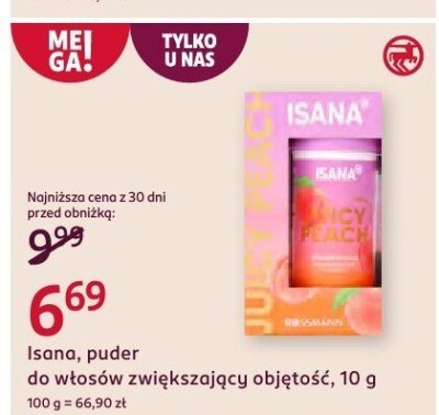 Puder Isana, do włosów zwiększający objętość, 10 g promocja w Rossmann